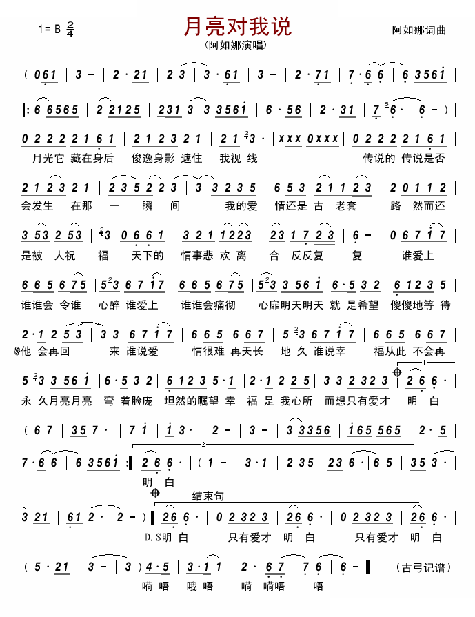 月亮对我说 