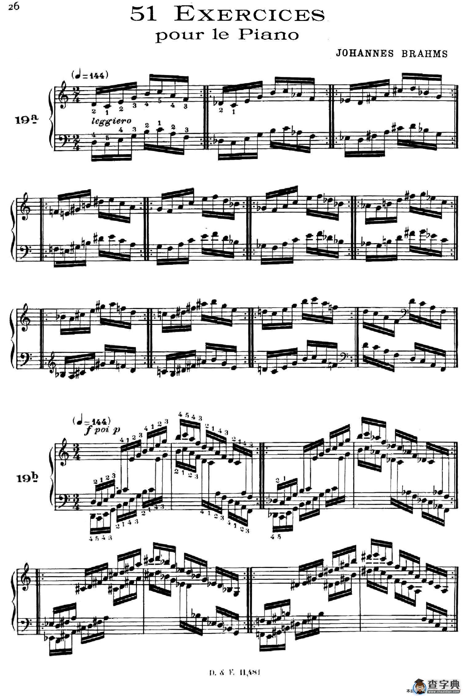 51 Exercises, WoO 6（51首钢琴练习 19—25）