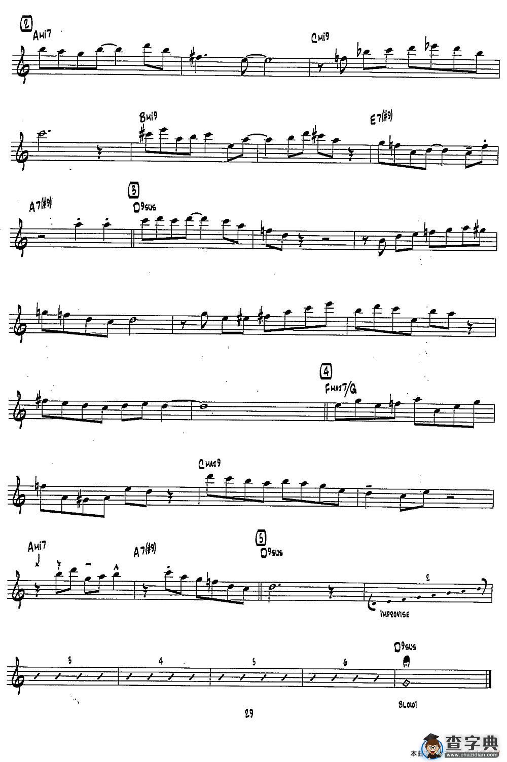 PAUL'S BLUES（15首爵士练习曲之13）