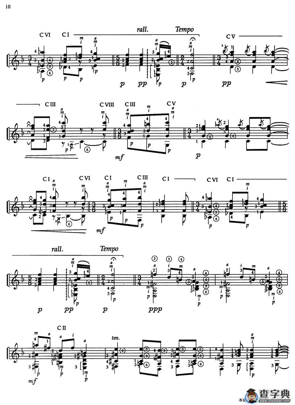 Joaquin Rodrigo Music for Guitar（罗德里戈吉他音乐P7-11）（古典吉他）