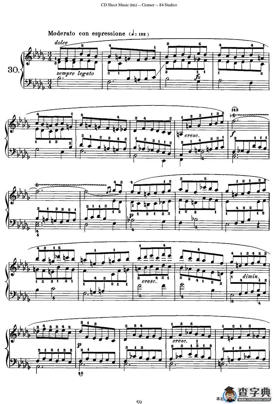 Cramer - 84 exercices（26—30）（克拉莫84首钢琴练习曲）
