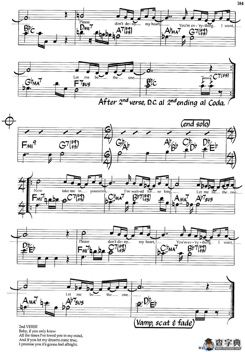 Let Me Be The One（爵士钢琴曲）