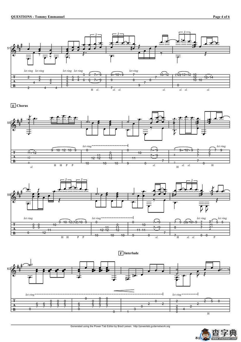 tommy emmanuel： questions（指弹吉它）