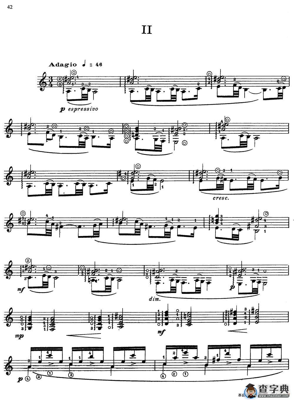 Joaquin Rodrigo Music for Guitar（罗德里戈吉他音乐P38-46）（古典吉他）