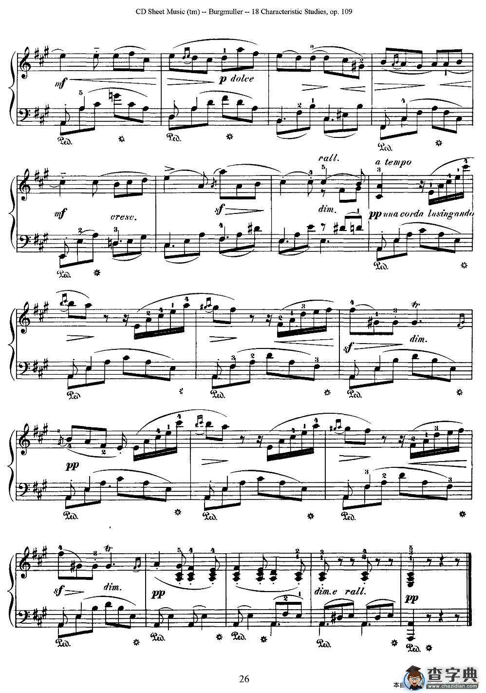 Burgmuller - 18 Characteristic Studies（14）