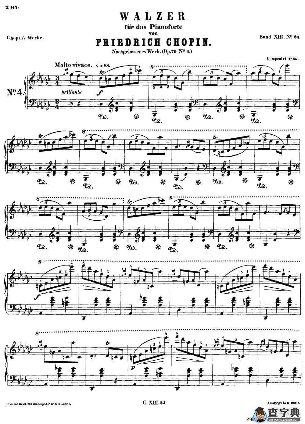 降G大调圆舞曲Op.70-1