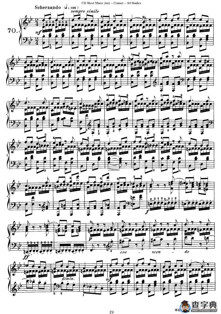 Cramer - 84 exercices（66—70）（克拉莫84首钢琴练习曲）