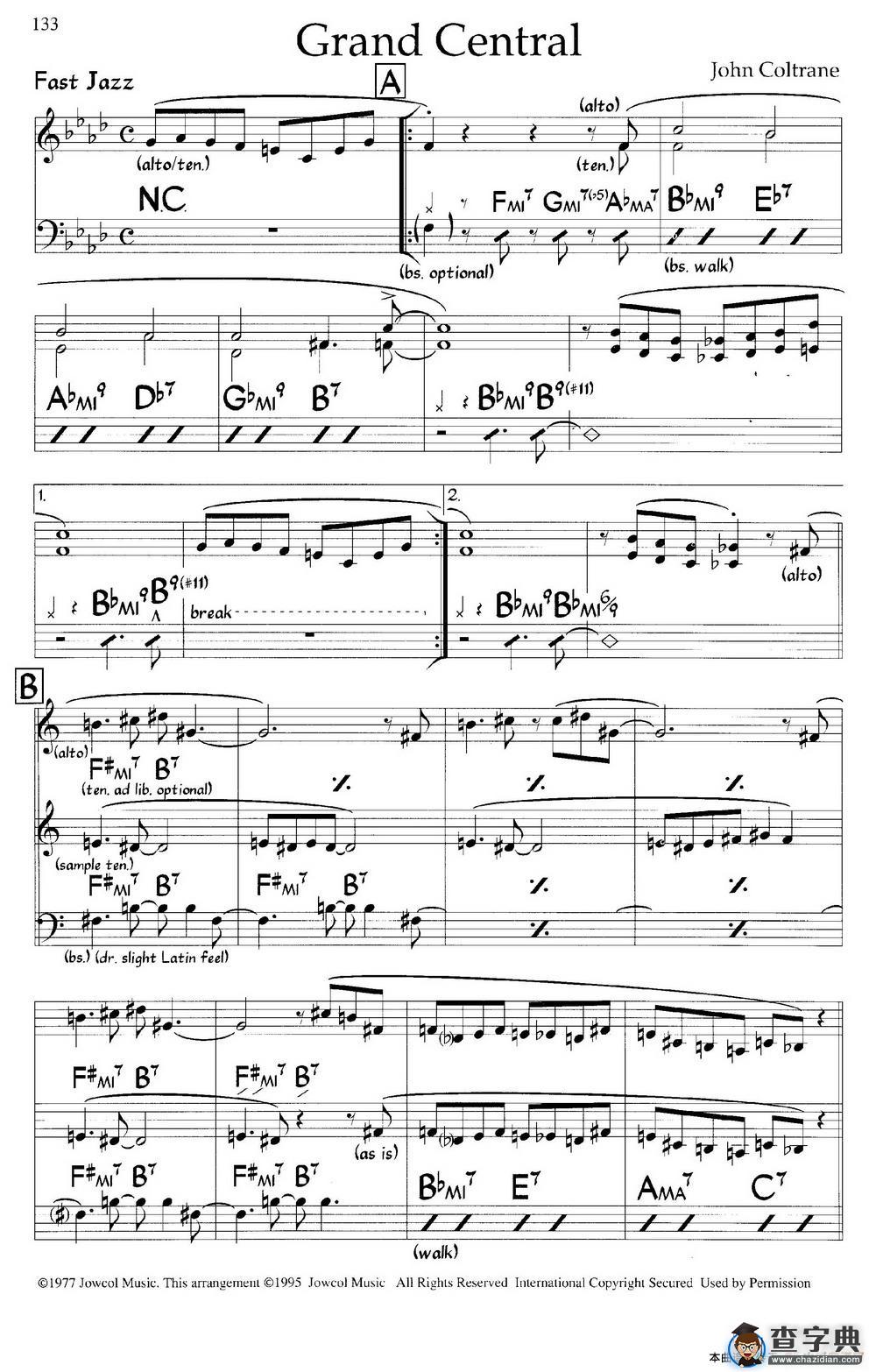 Grand Central（爵士钢琴曲）