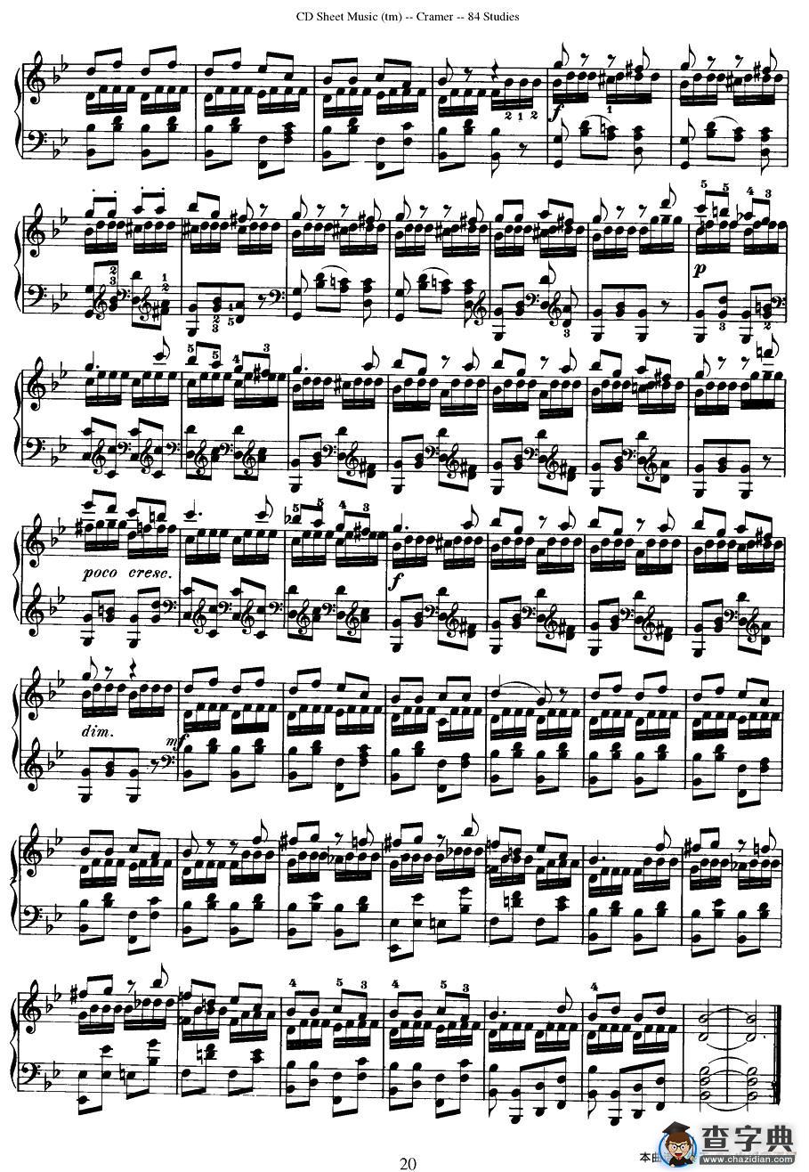 Cramer - 84 exercices（66—70）（克拉莫84首钢琴练习曲）