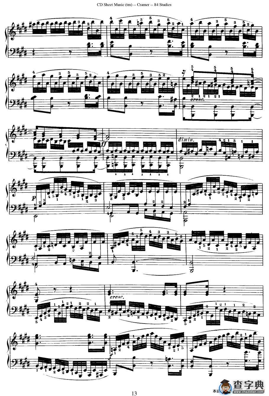 Cramer - 84 exercices（66—70）（克拉莫84首钢琴练习曲）