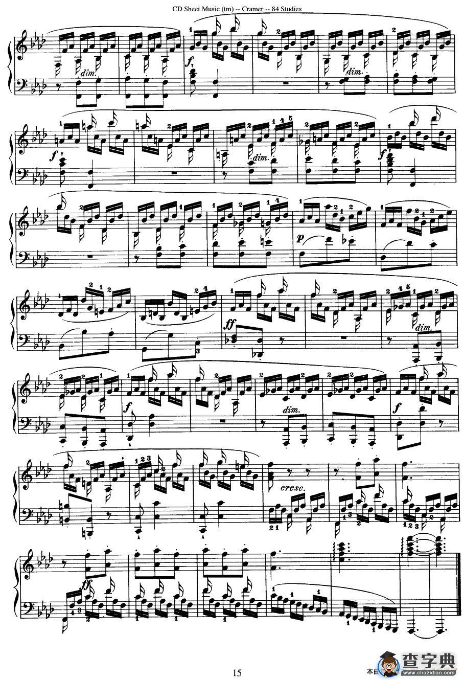 Cramer - 84 exercices（66—70）（克拉莫84首钢琴练习曲）