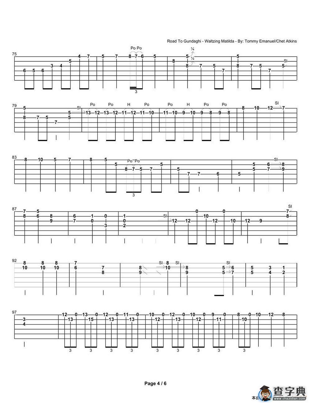 tommy emmanuel： road to gundaghi waltzing matilda（指弹吉它）