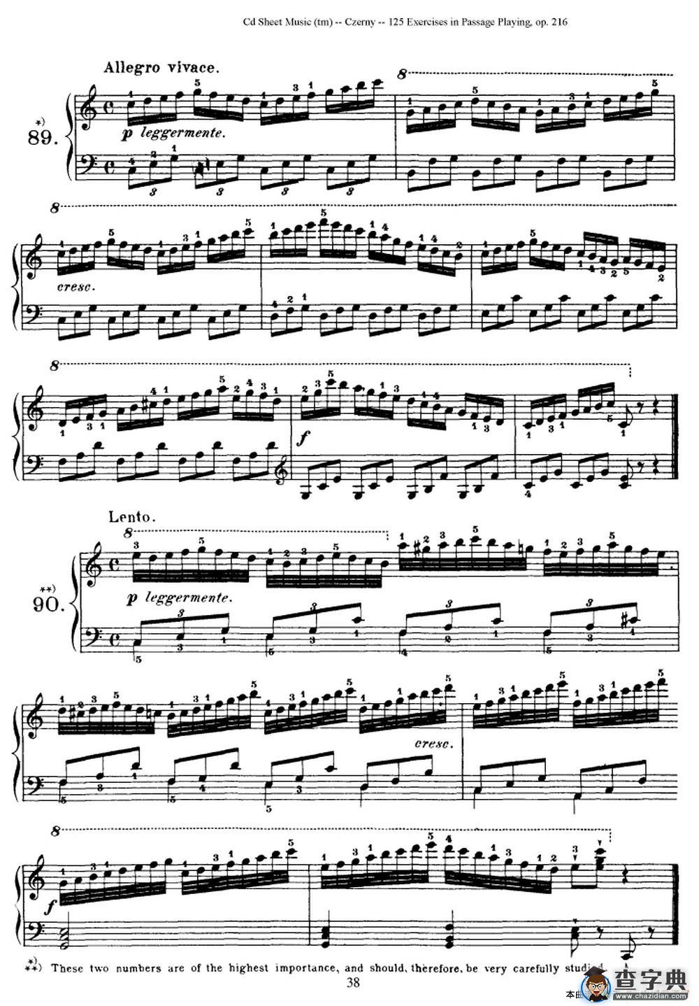 125 Exercises in Passage Playing Op.261（车尔尼125首钢琴短乐句练习曲（79——94）