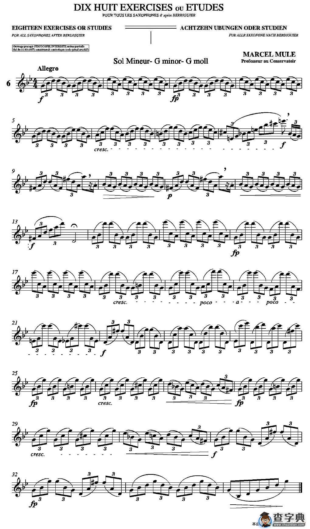 18 Exercicios ou Estudos de Marcel Mule - Enelruy Lira（马瑟·穆勒18首练习曲—6）