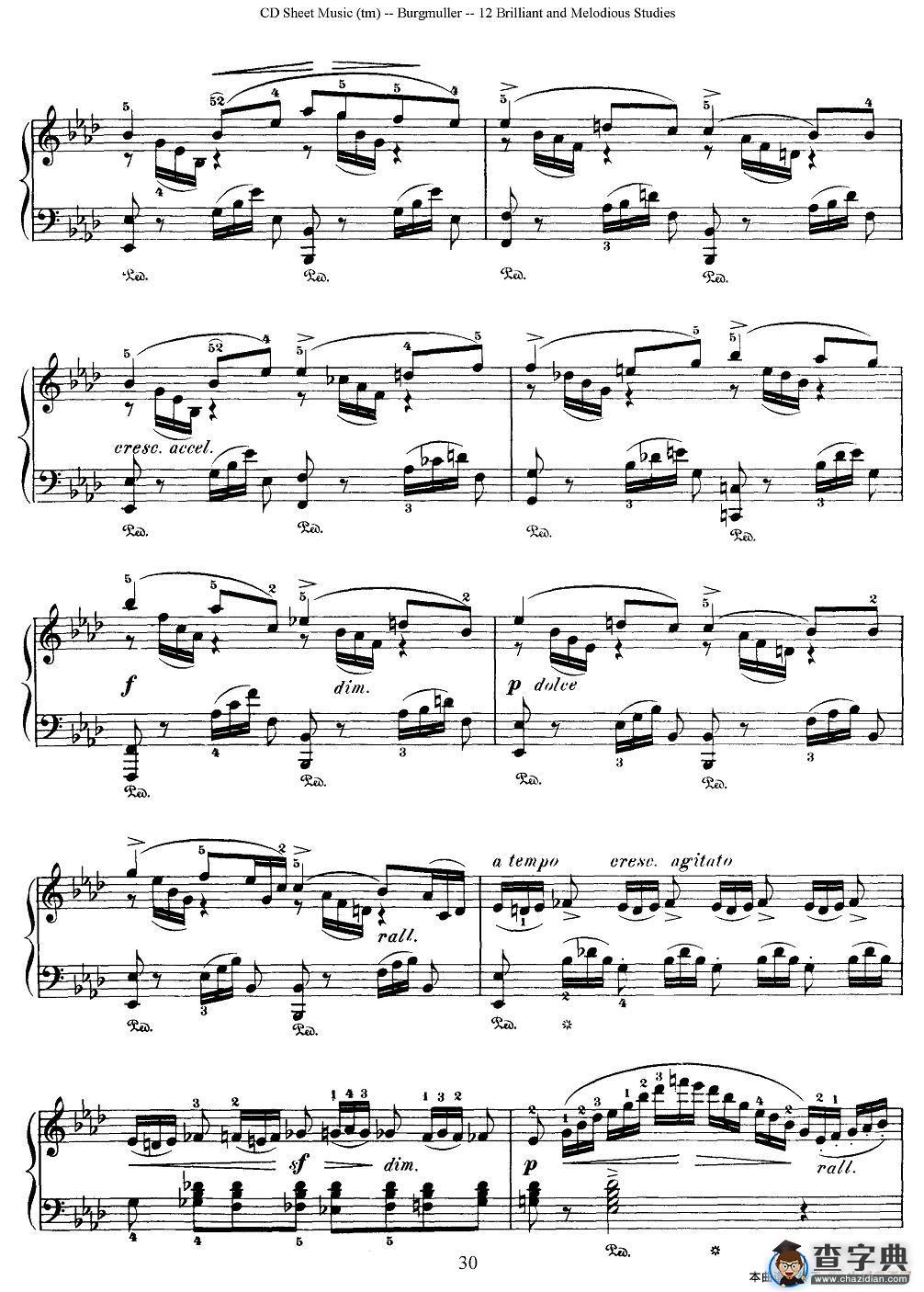 Burgmuller - 12 Brillian and Melodious Studies（11）