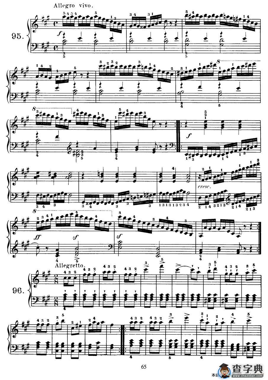 Czerny - 100 Progressive Studies Op.139（91—100）