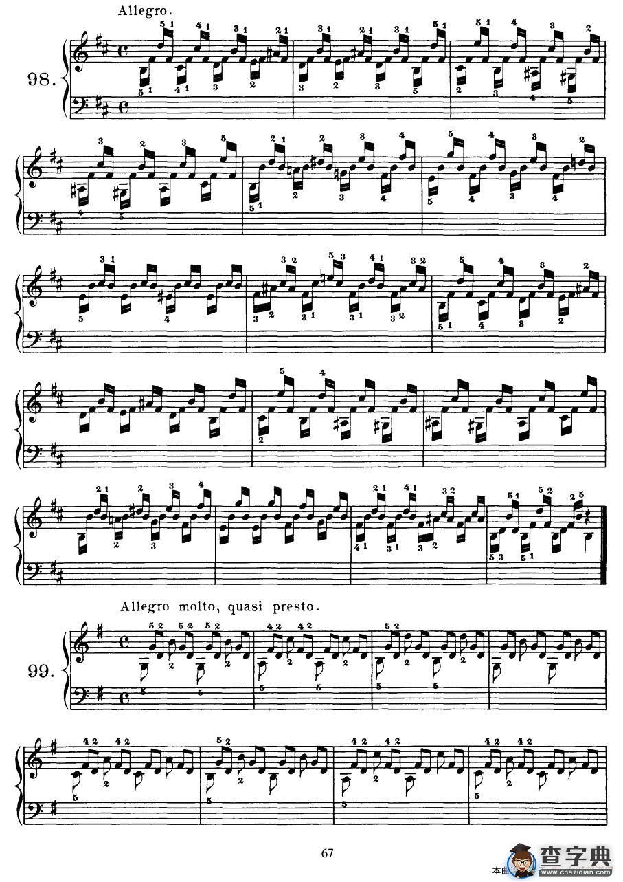 Czerny - 100 Progressive Studies Op.139（91—100）