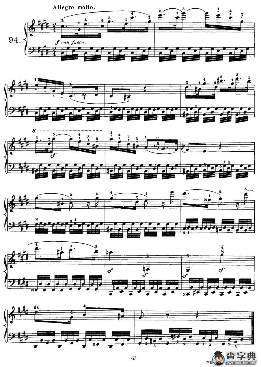 Czerny - 100 Progressive Studies Op.139（91—100）