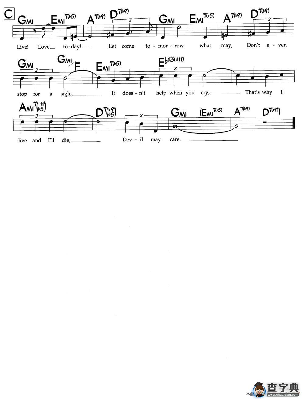 Devil May Care（爵士钢琴曲）