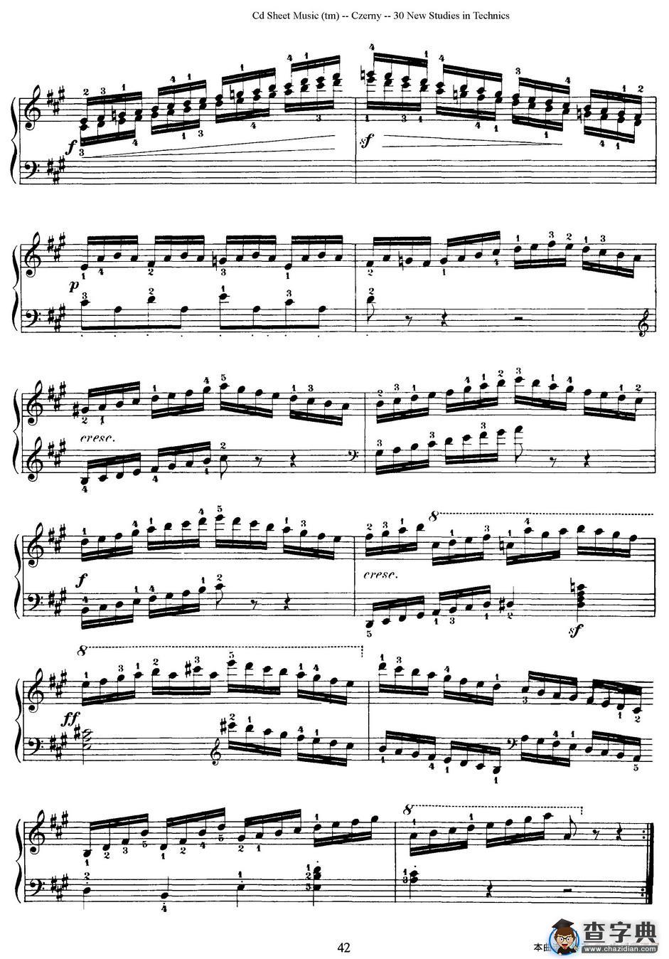 Czerny - 30 New Studies - 23（车尔尼Op849 - 30首练习曲）