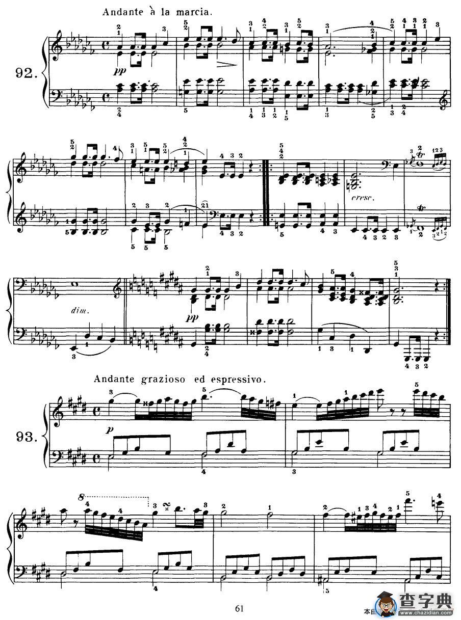 Czerny - 100 Progressive Studies Op.139（91—100）