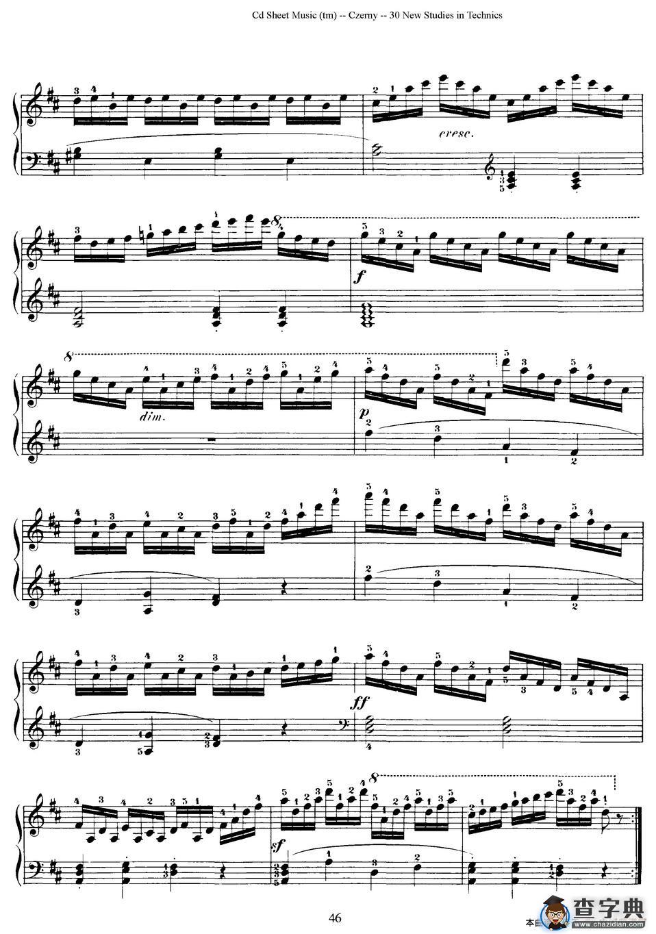 Czerny - 30 New Studies - 25（车尔尼Op849 - 30首练习曲）