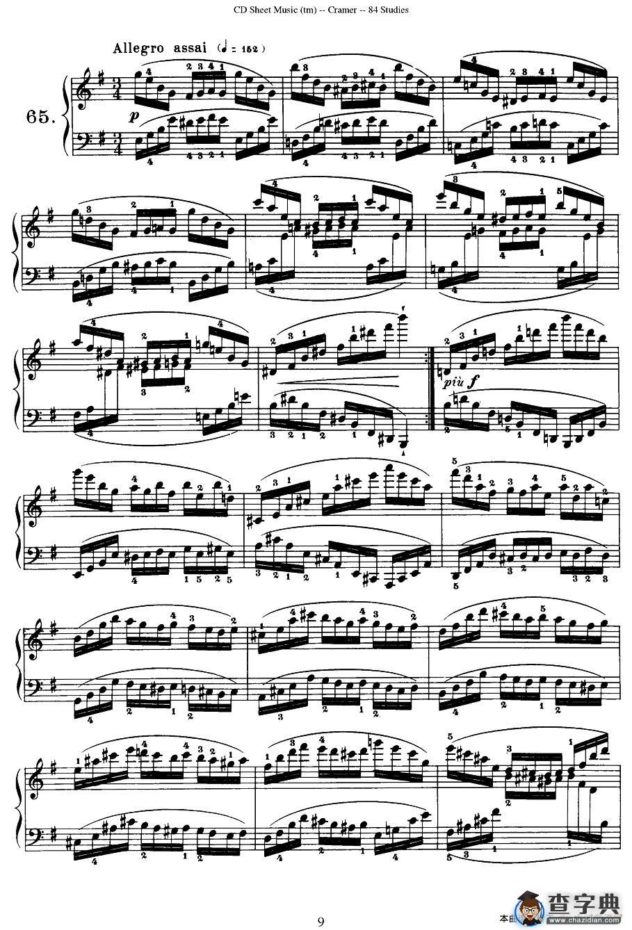 Cramer - 84 exercices（61—65）（克拉莫84首钢琴练习曲）