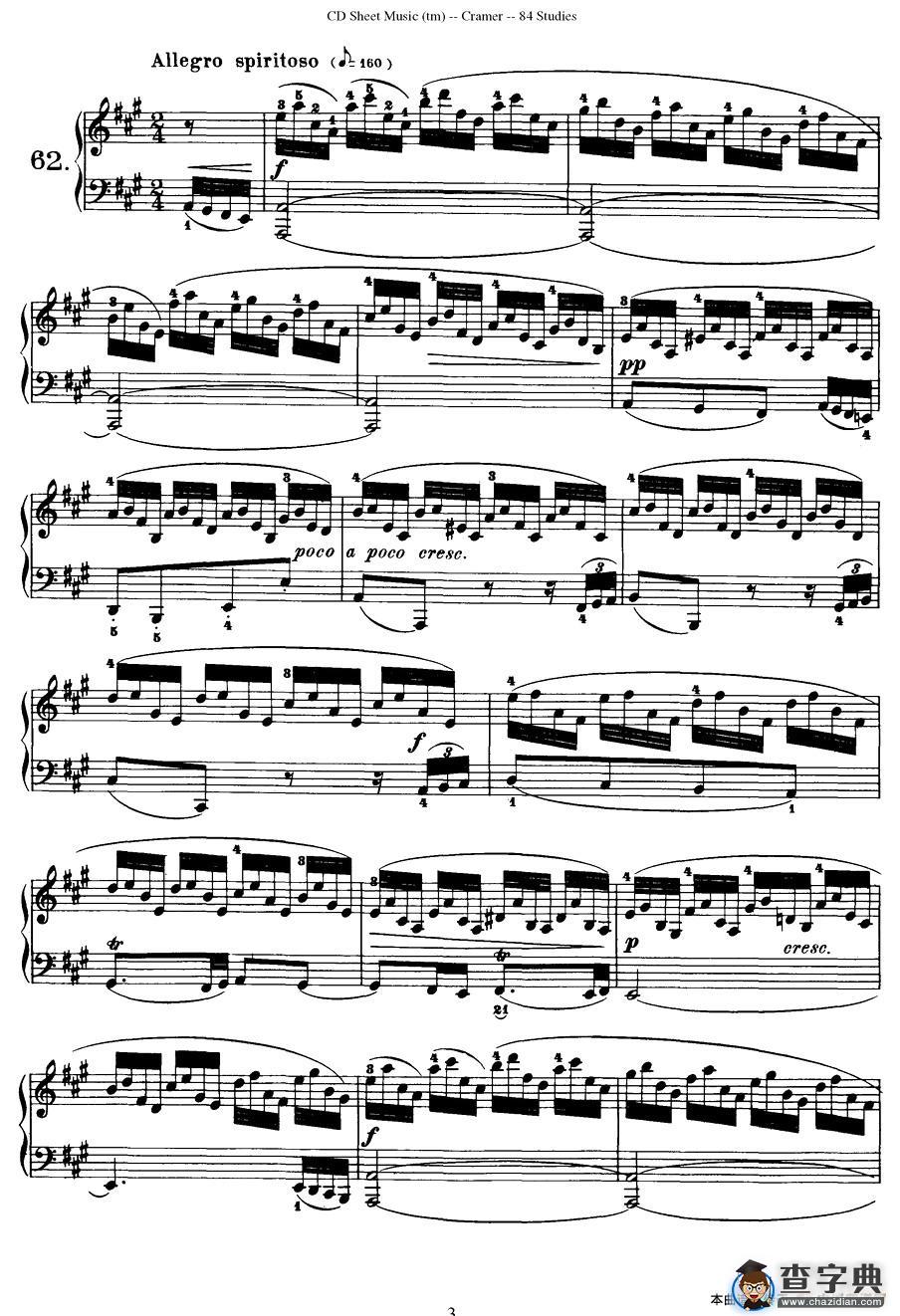 Cramer - 84 exercices（61—65）（克拉莫84首钢琴练习曲）