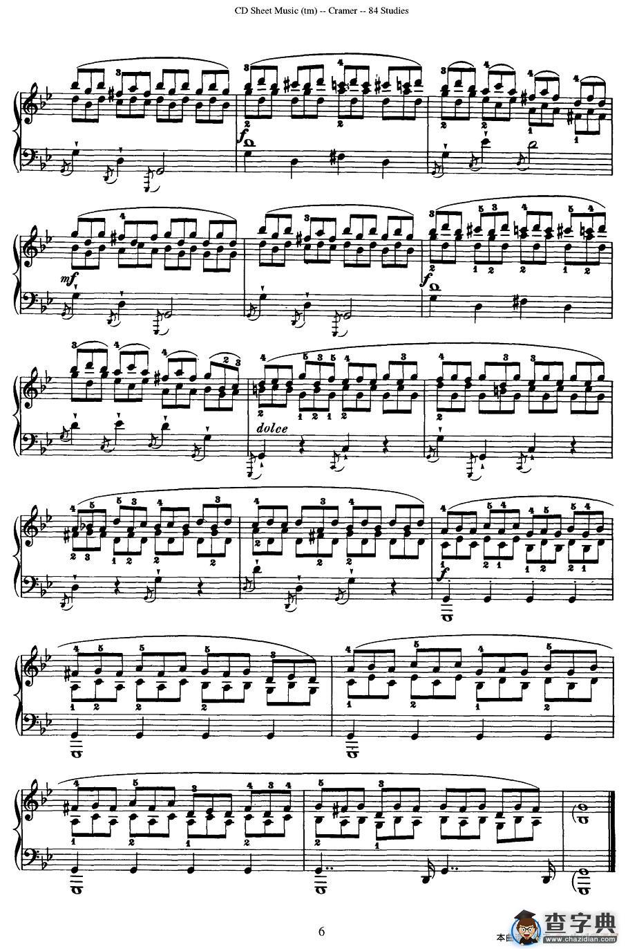 Cramer - 84 exercices（61—65）（克拉莫84首钢琴练习曲）