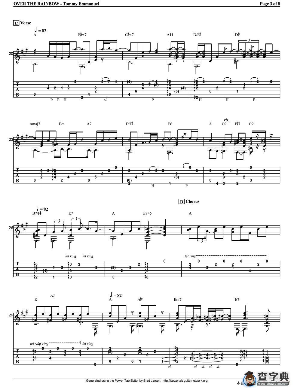 tommy emmanuel：over the rainbow（指弹吉他）
