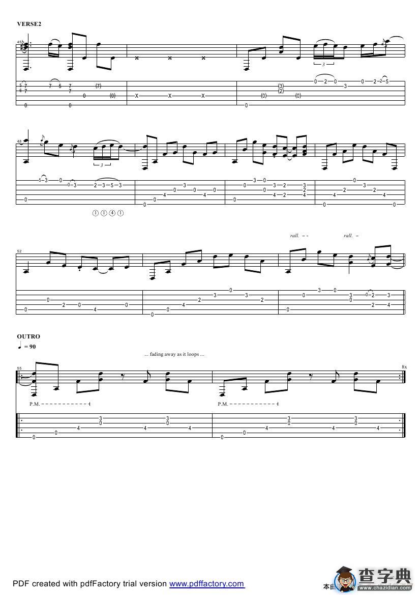 tommy emmanuel：tahitian skies with score（指弹吉它）