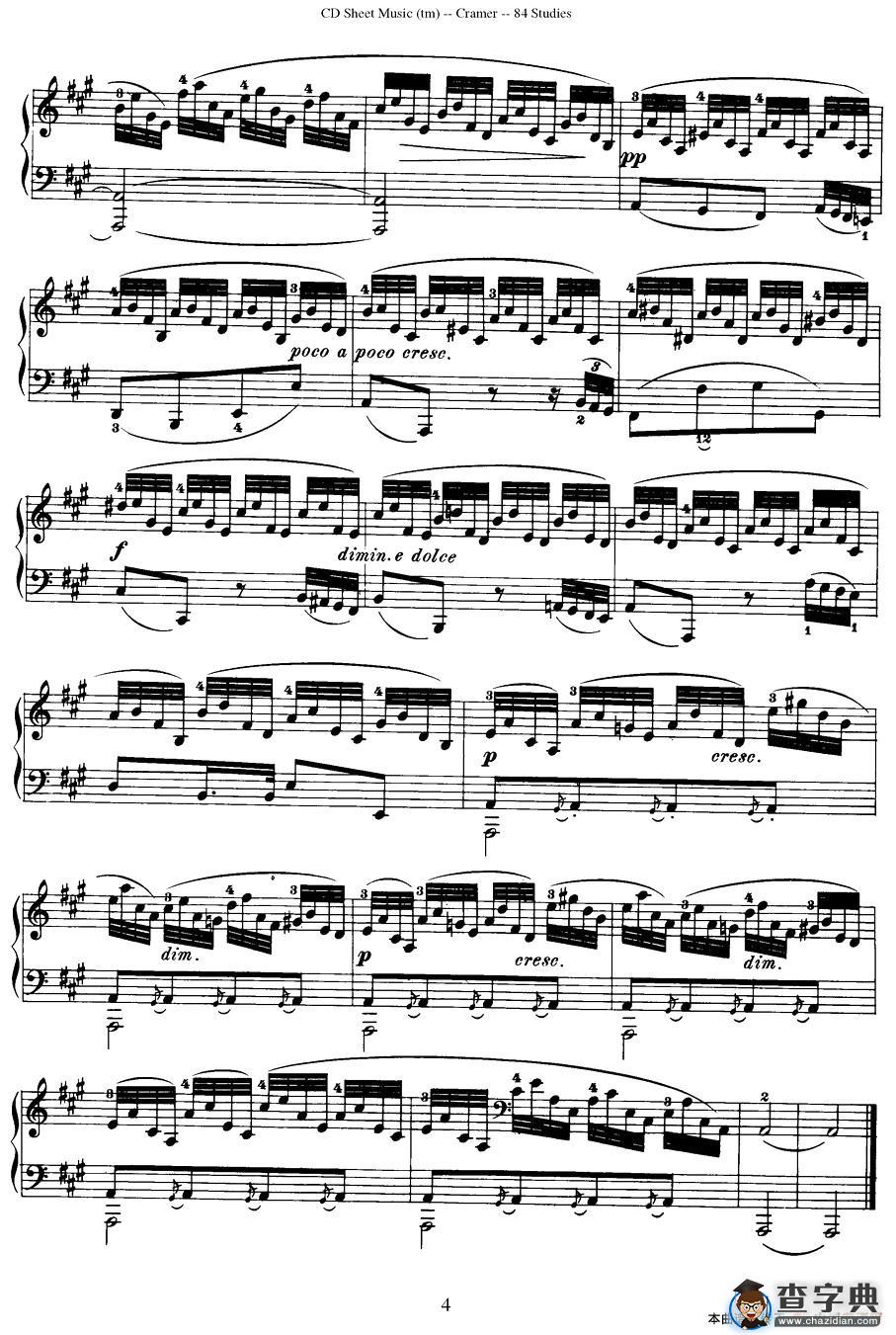 Cramer - 84 exercices（61—65）（克拉莫84首钢琴练习曲）