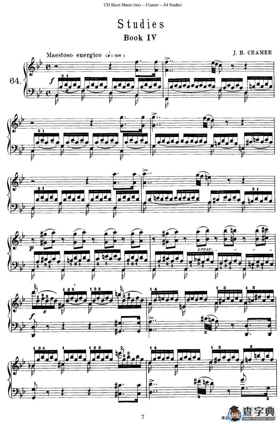 Cramer - 84 exercices（61—65）（克拉莫84首钢琴练习曲）