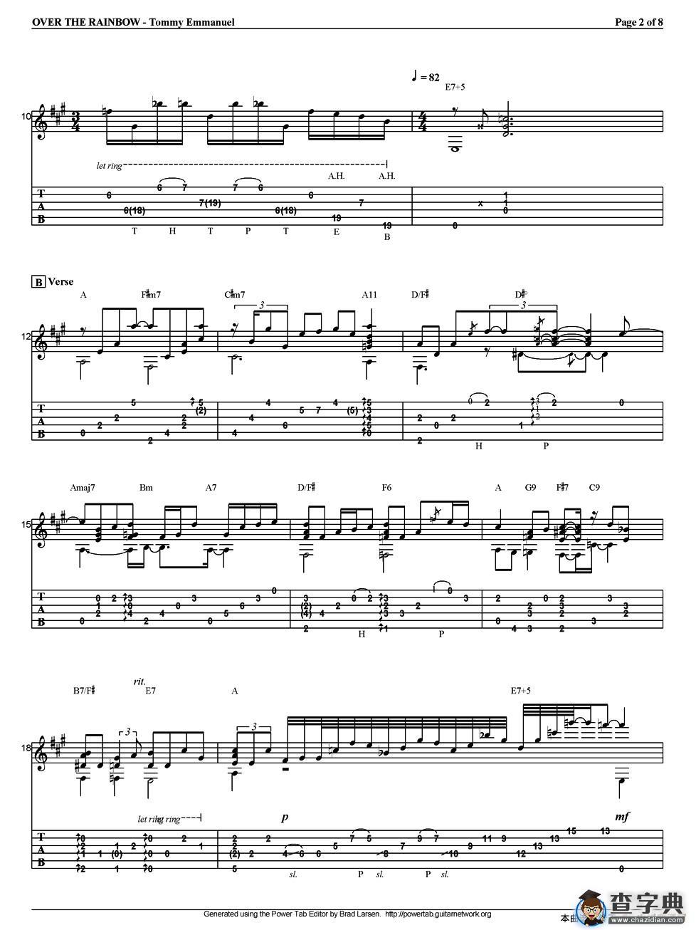 tommy emmanuel：over the rainbow（指弹吉他）