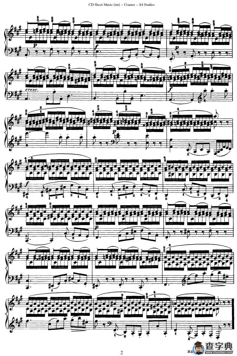 Cramer - 84 exercices（61—65）（克拉莫84首钢琴练习曲）
