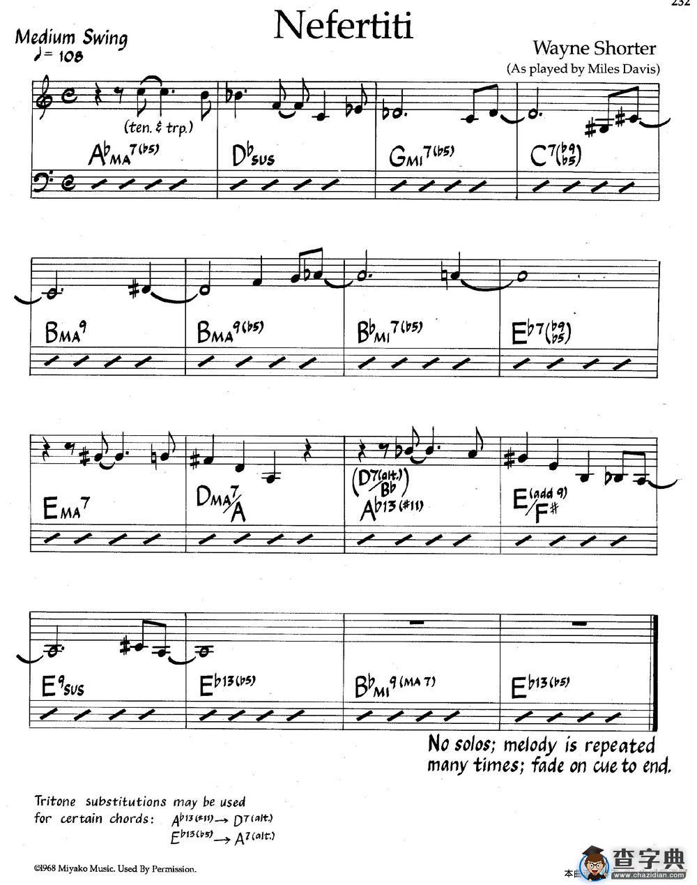 Nefertiti（爵士钢琴曲）