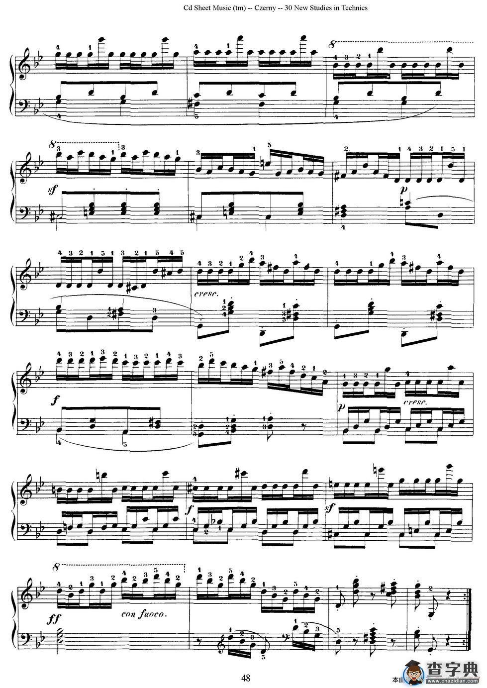Czerny - 30 New Studies - 26（车尔尼Op849 - 30首练习曲）
