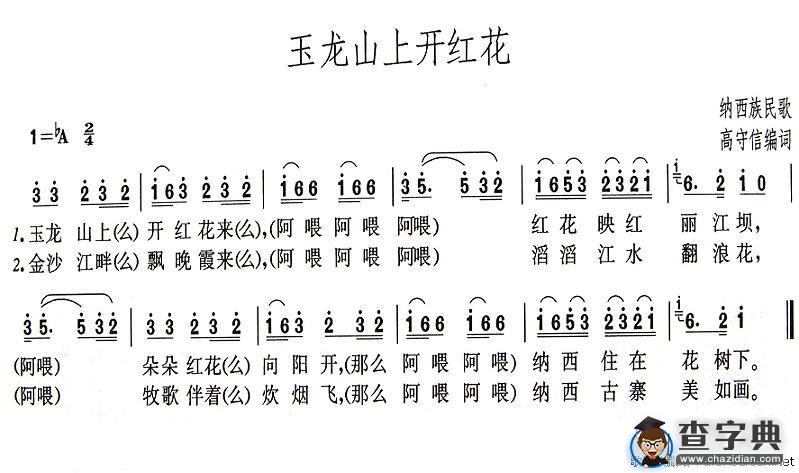 玉龙山上开红花