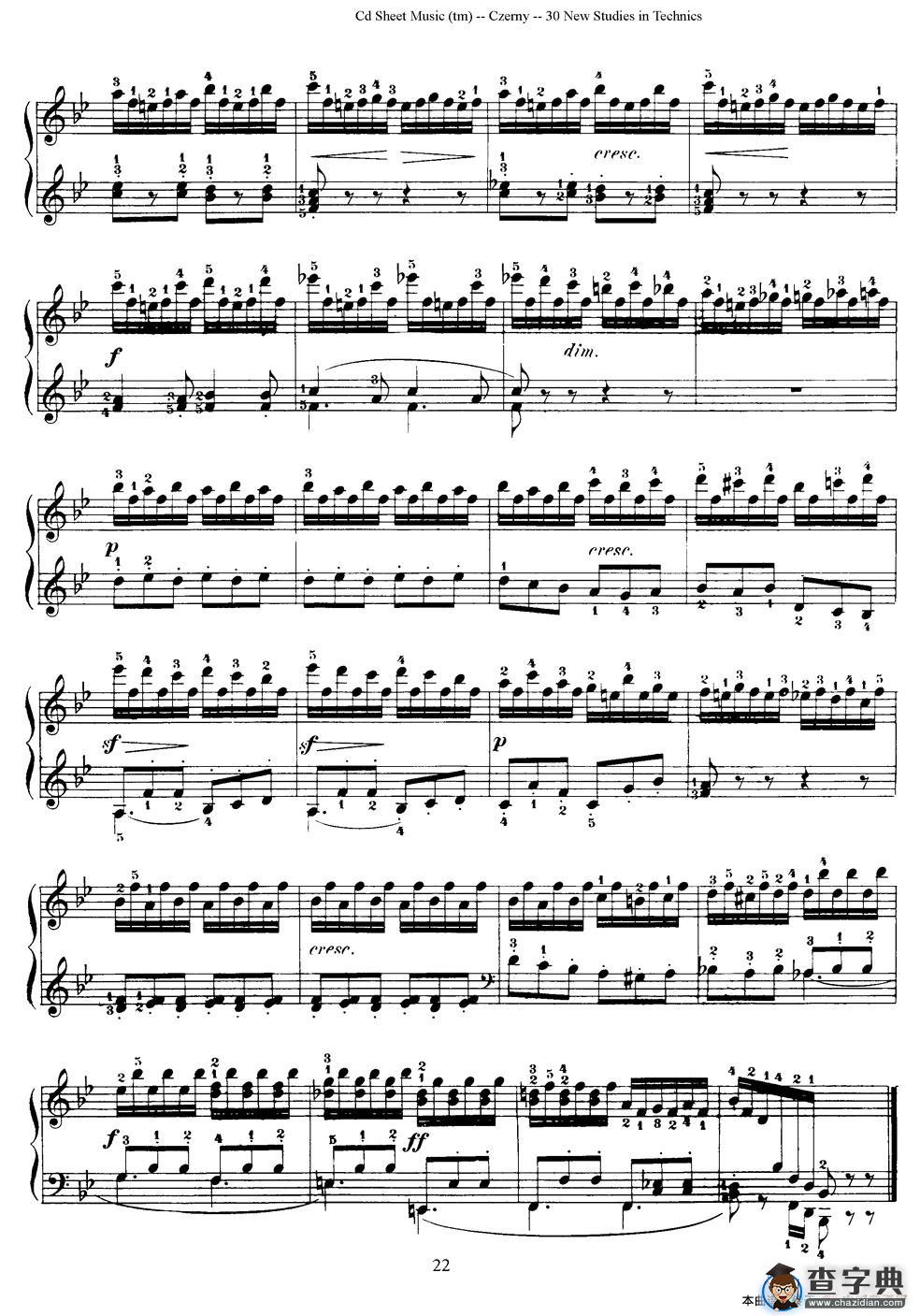 Czerny - 30 New Studies - 13（车尔尼Op849 - 30首练习曲）
