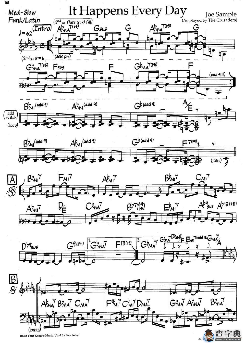 It Happens Every Day（爵士钢琴曲）