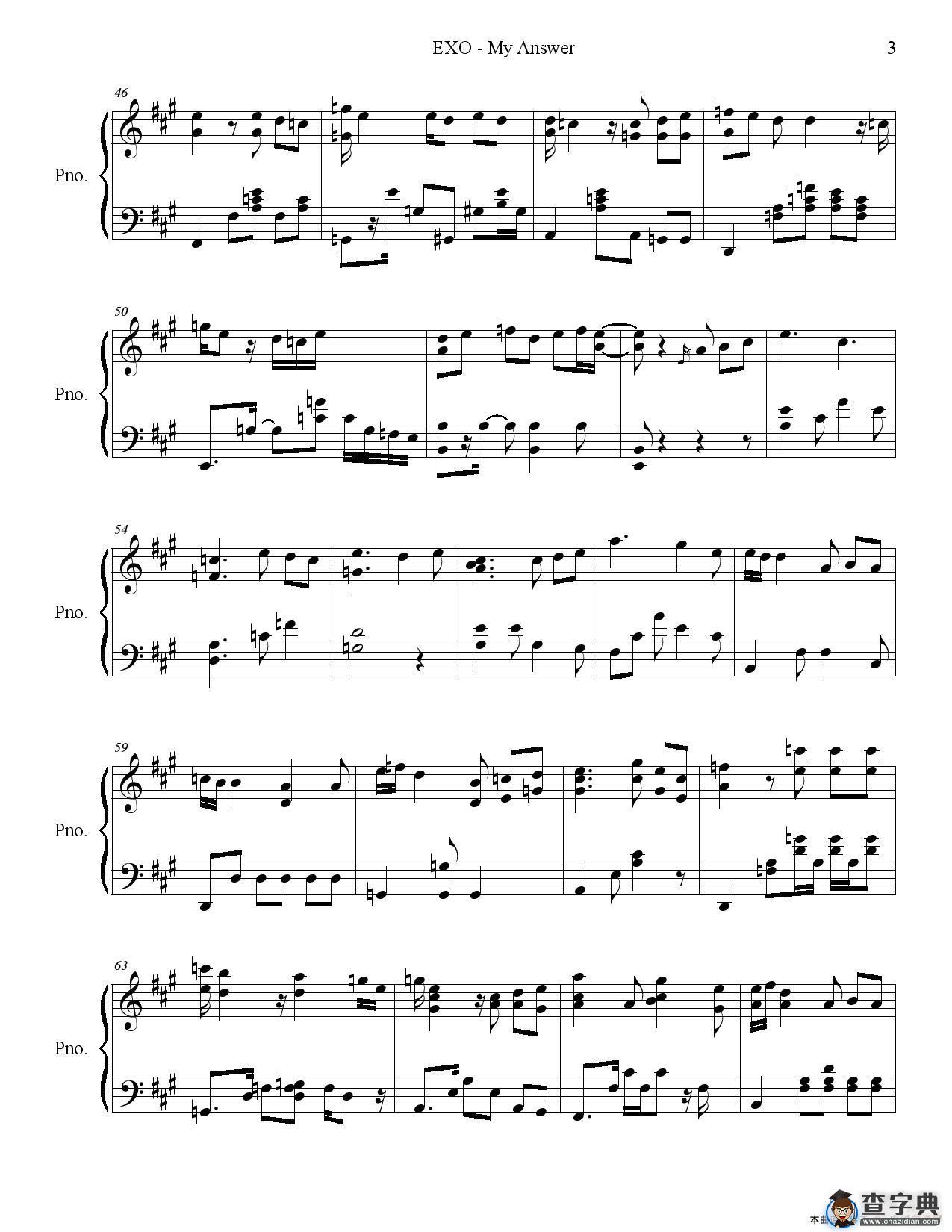 MY ANSWER（我的答案）
