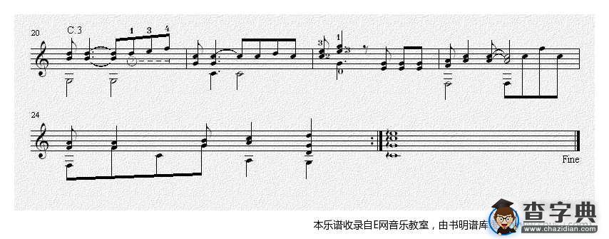 阿根廷别为我哭泣-吉它曲谱