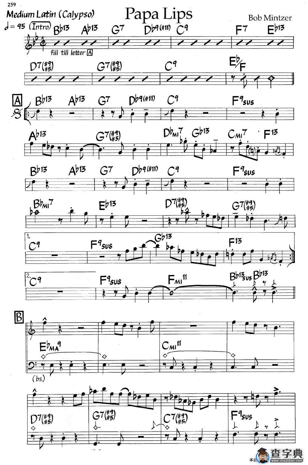 Papa Lips（爵士钢琴曲）