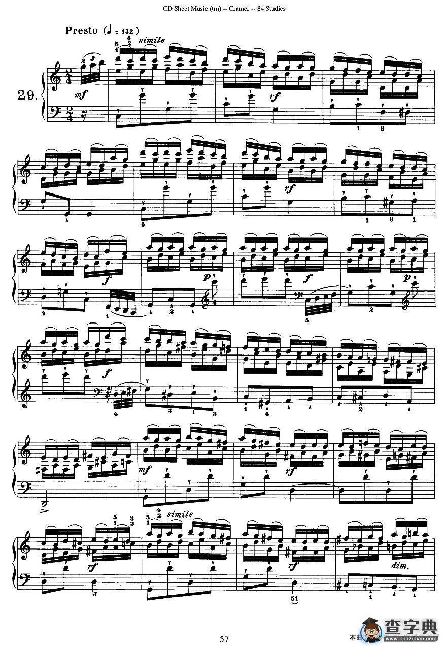 Cramer - 84 exercices（26—30）（克拉莫84首钢琴练习曲）钢琴谱