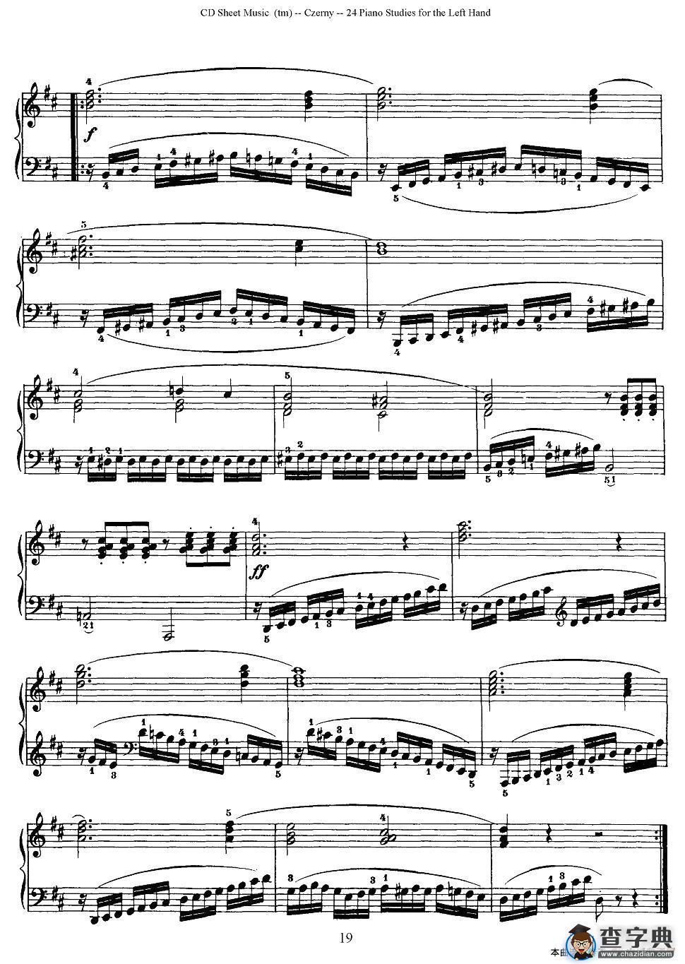 Czerny - 24 Piano Studie（8—16）（车尔尼 - 24首钢琴练习曲）钢琴谱