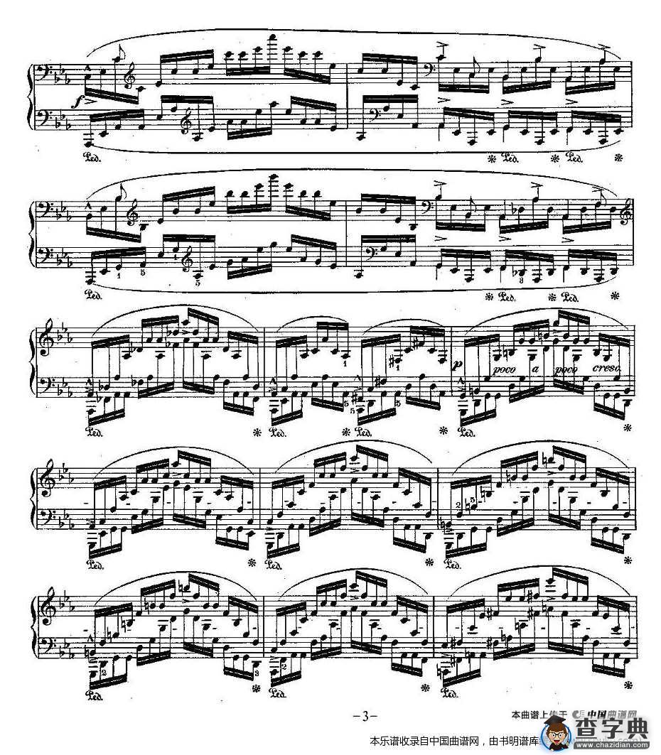 肖邦钢琴练习曲，Op.25之十二钢琴谱