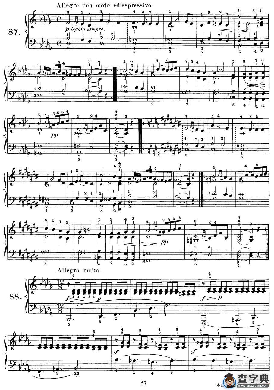 Czerny - 100 Progressive Studies Op.139（84—90）钢琴谱