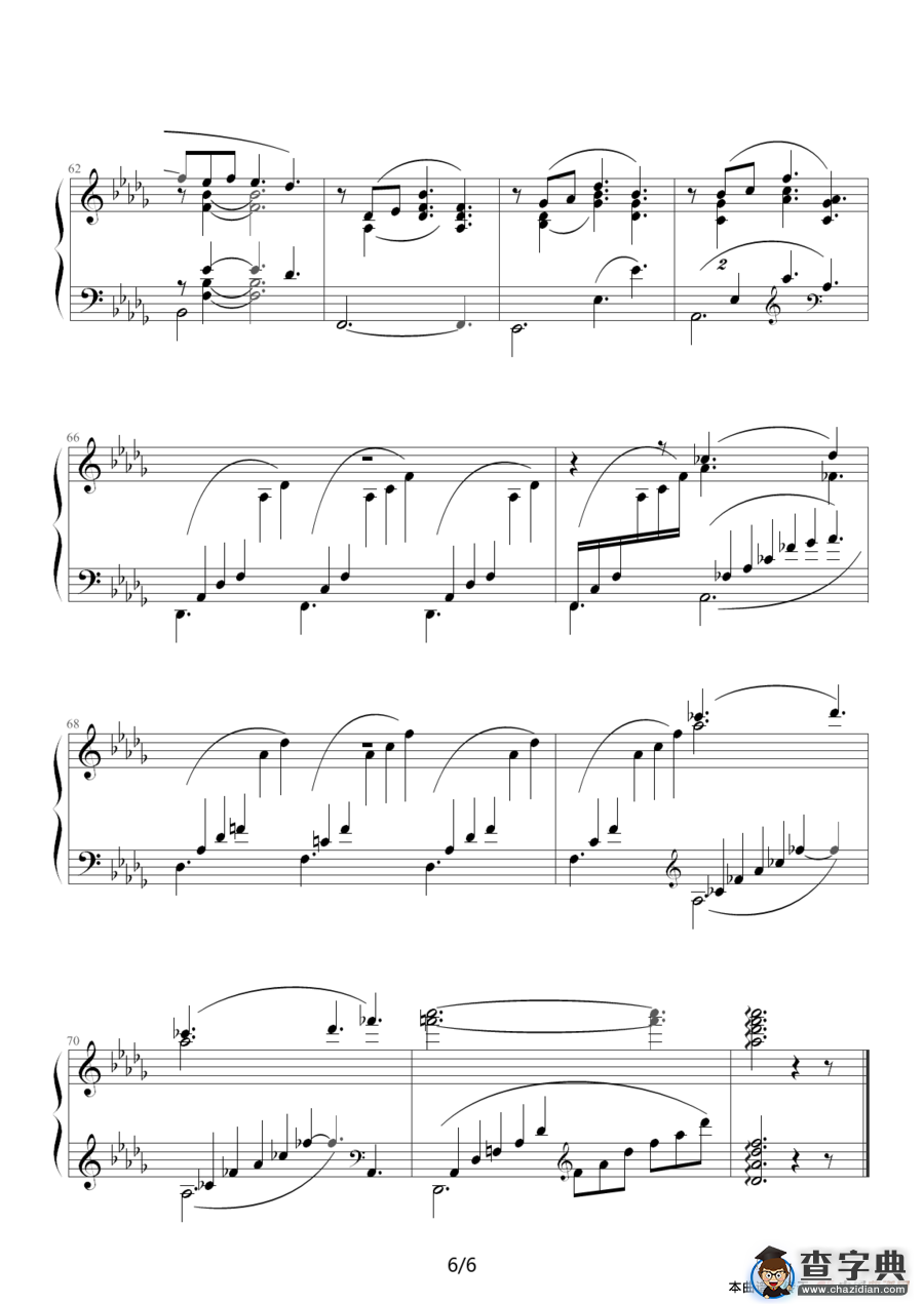 Clair de Lune（月光曲）钢琴谱