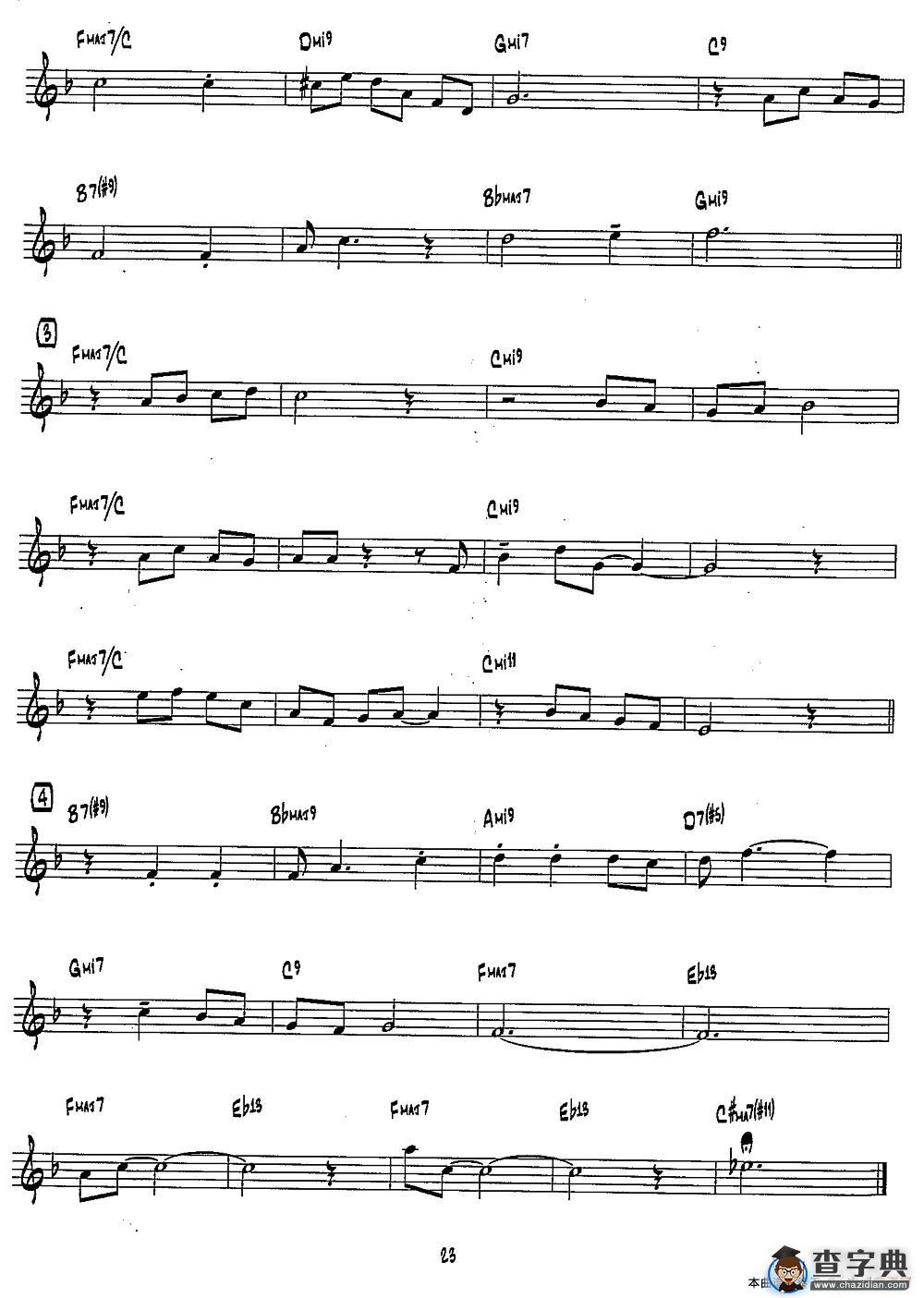 WALTZ（15首爵士练习曲之10）萨克斯谱