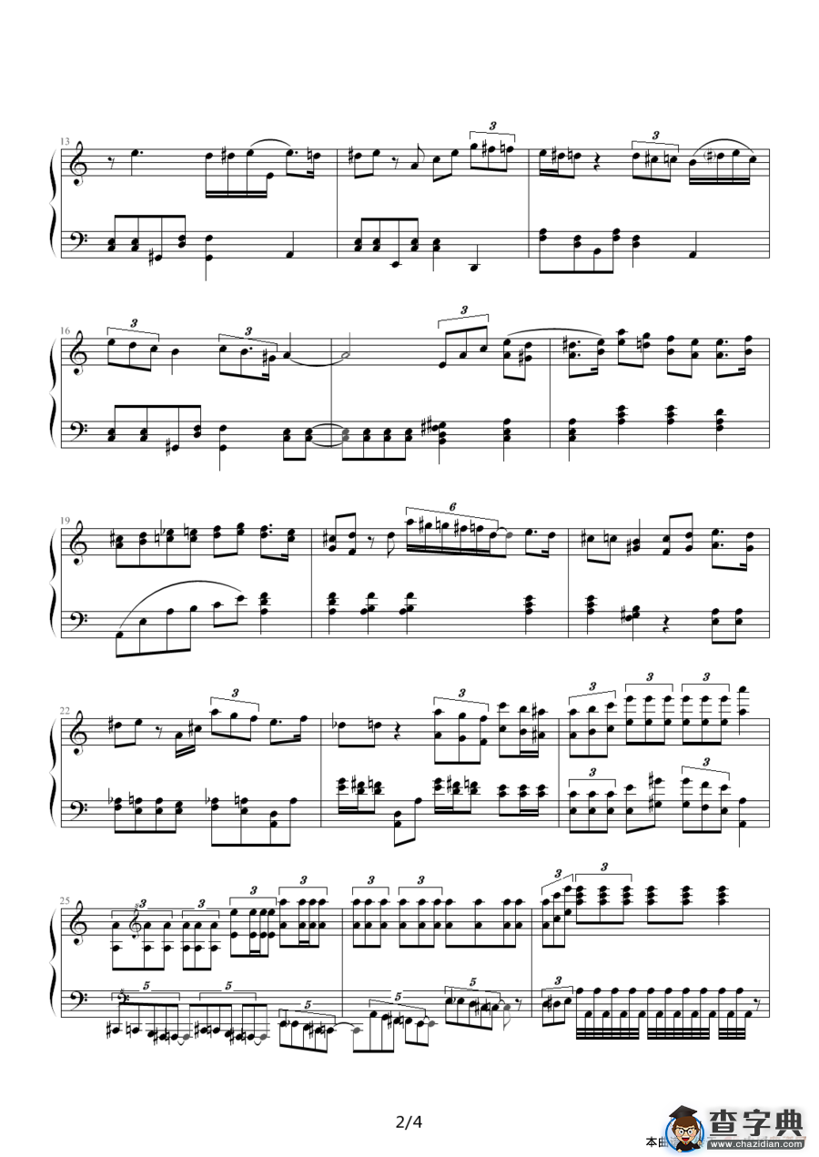 舞曲 作品 R.9钢琴谱